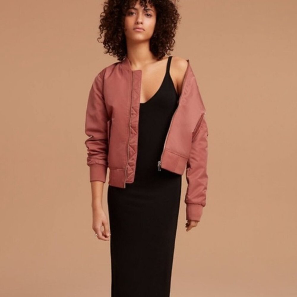 Aritizia Dusty Pink Bomber Jacket - S